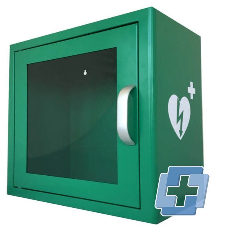 AED binnenwandkast met alarm universeel - GROEN