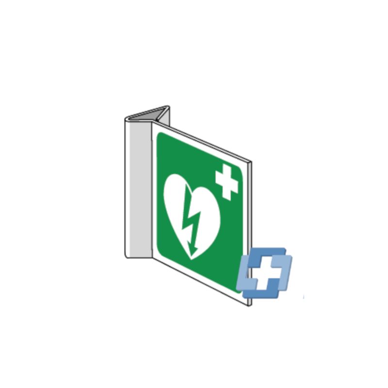 AED ILCOR Pictogram - diverse maten (Haaks) - 150 x 150 mm