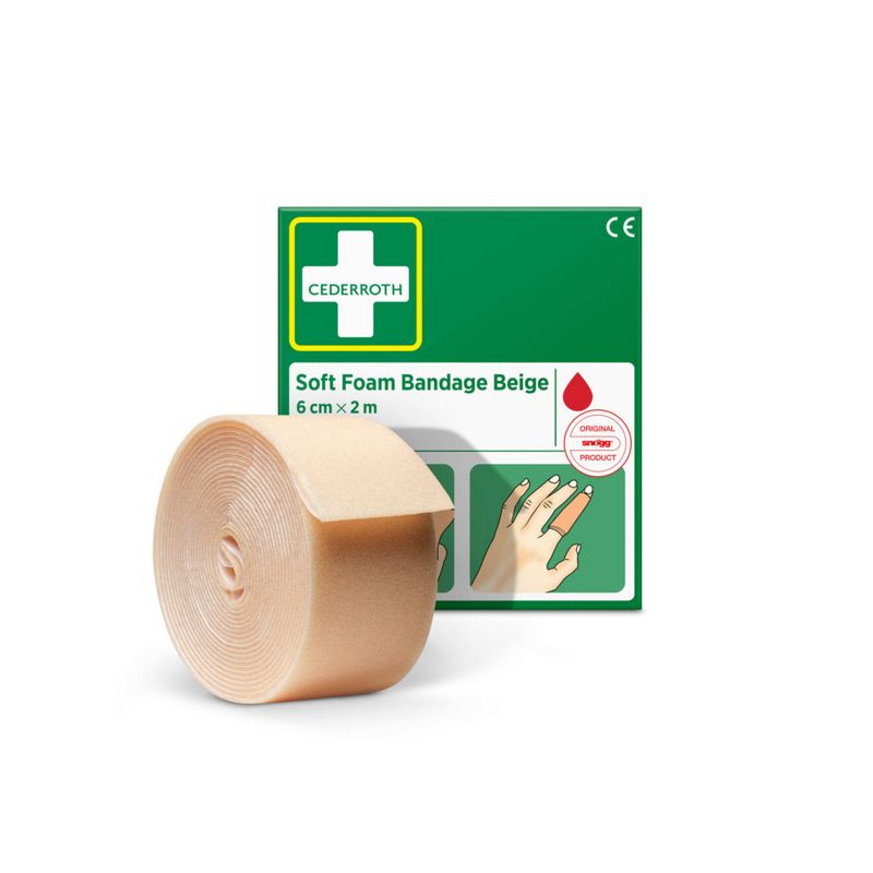 Cederroth Soft Foam Bandage Beige - 6 cm x 2 m (1 box)