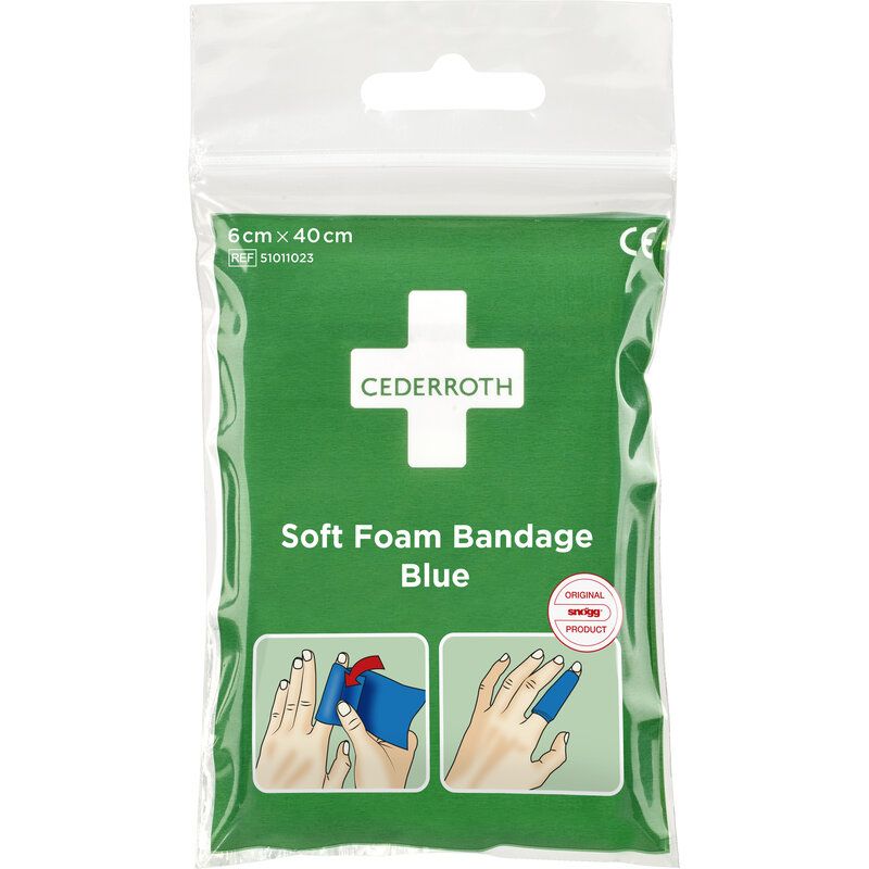 Cederroth Soft Foam Bandage Blauw - 6 cm x 40 cm (1 box)