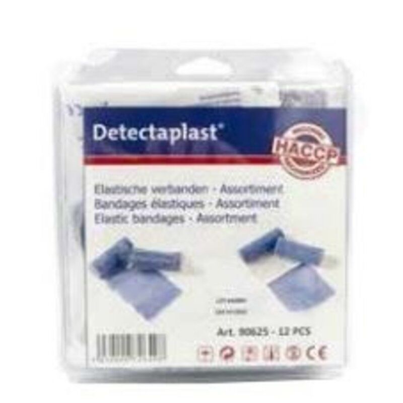 Detectaplast Blauw elastisch verband Assorti (12 stuks)