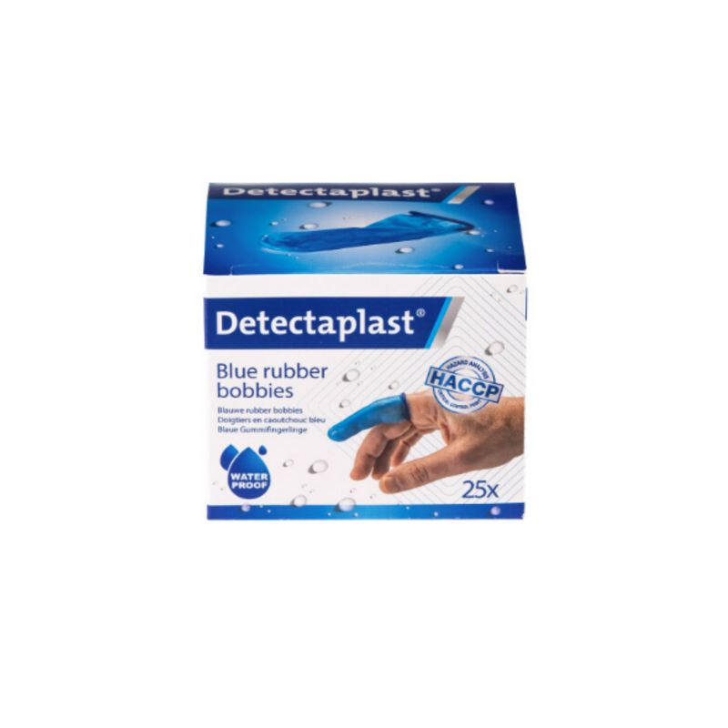 Detectaplast blauwe vingerling rubber (50 stuks)