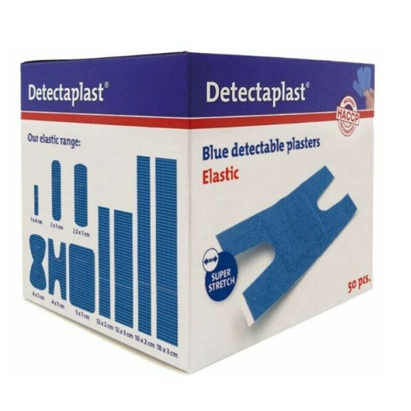Detectaplast Elastic blauwe pleisters 68x38mm (Anker) (50 stuks)