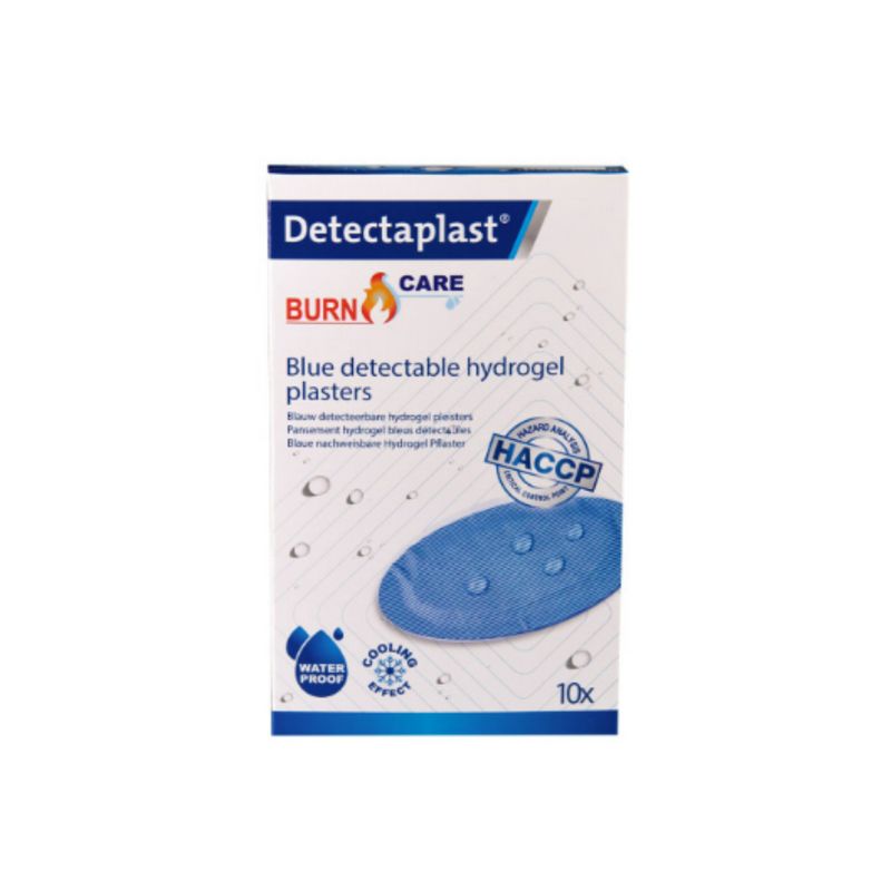 Detectaplast Premium blauwe hydrogel brandwonden pleister 67x110 mm (10 stuks)