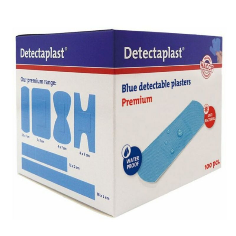 Detectaplast Premium blauwe PU pleisters, waterbestendig, 25 x 72 mm (100 stuks)
