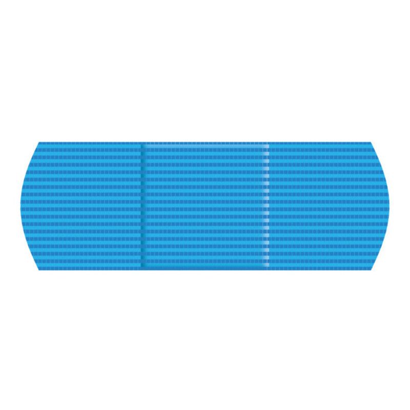 Detectaplast Premium blauwe PU pleisters 25x72mm, metaal- en X-ray detecteerbaar (100 stuks)