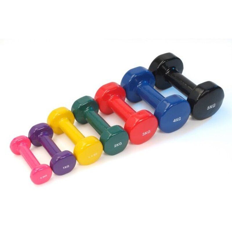 Dumbells vinyl (set van 2) - Selecteer gewicht: 1,0 kg