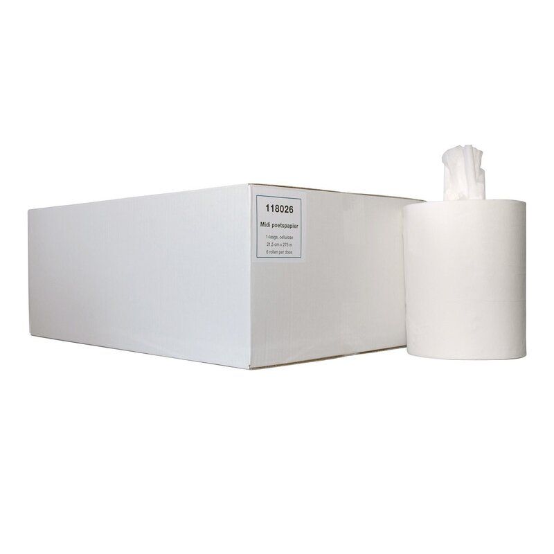 Euro Select Poetspapier midi zonder koker 275 m x 21,5 cm