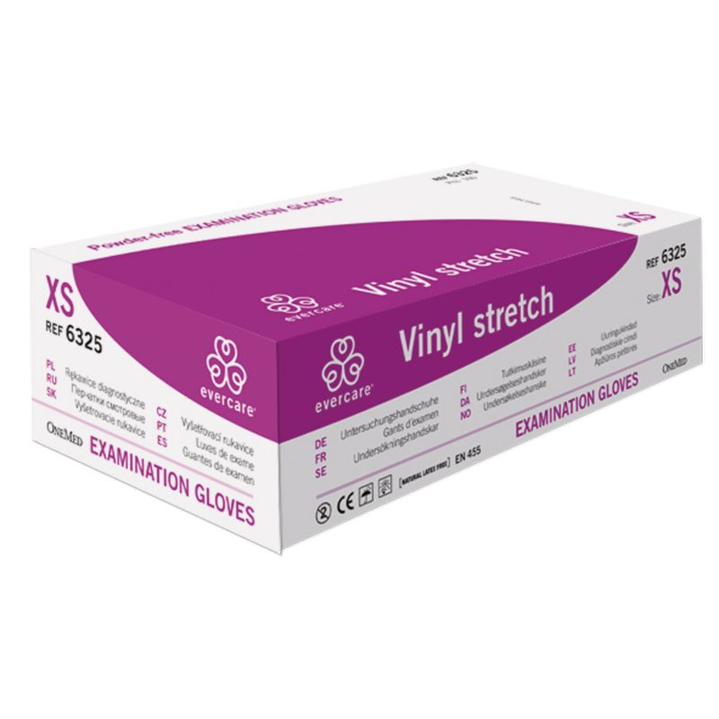 Evercare vinyl stretch handschoen onsteriel pdv (100 stuks) - Extra small