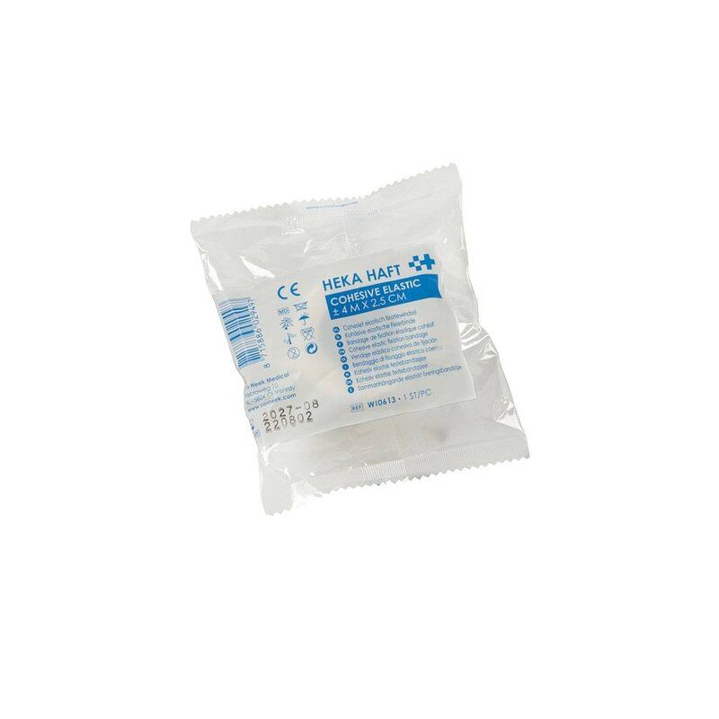 HEKA Haft zelfklevend elastisch fixatiewindsel - 4 m x 2,5 cm (per stuk)