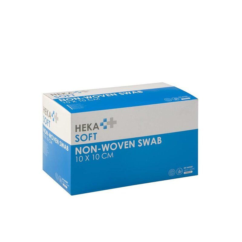 HEKA soft non-woven kompres - 10 x 10 cm steriel 8 lagen (100 Stuks)