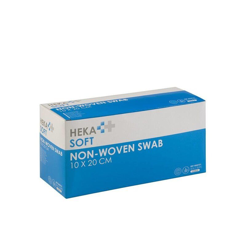 HEKA soft non-woven kompres - 10 x 20 cm steriel 4 lagen (50 Stuks)