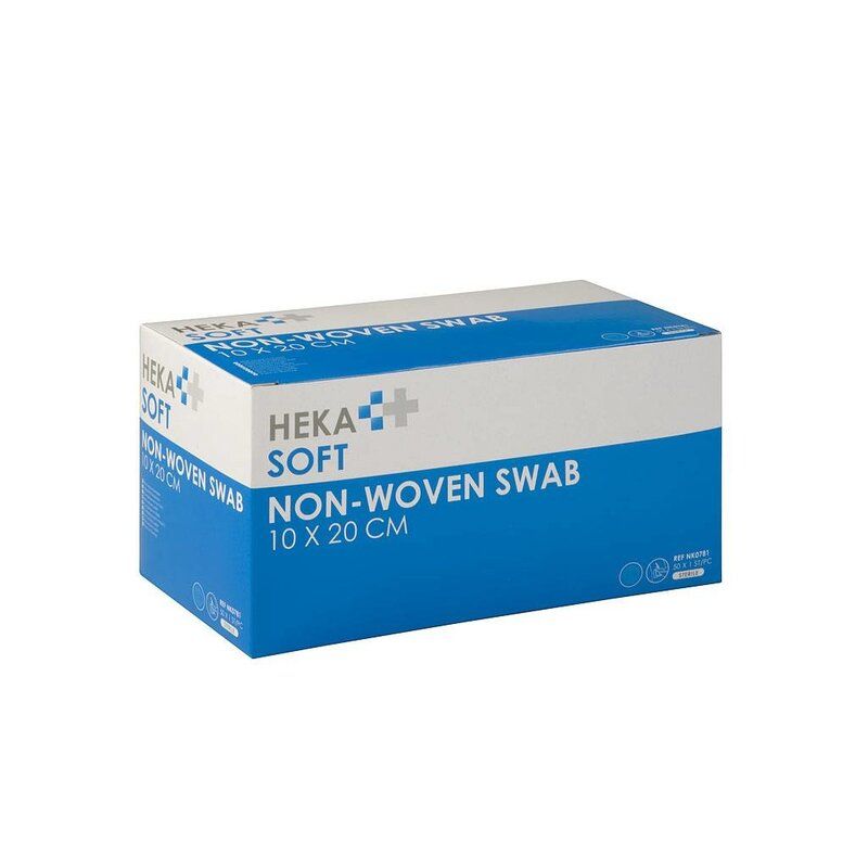 HEKA soft non-woven kompres - 10 x 20 cm steriel 8 lagen (50 Stuks)