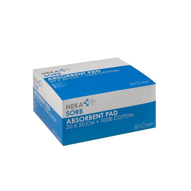 HEKA sorb absorberend verband - 20 x 20 cm niet steriel (25 Stuks)