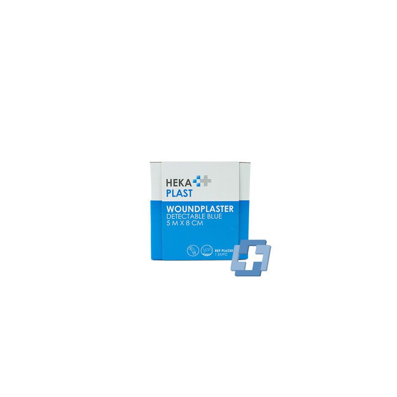 HEKAPLAST Rolpleister HACCP ET blauw detecteerbaar - 5 m x 8 cm
