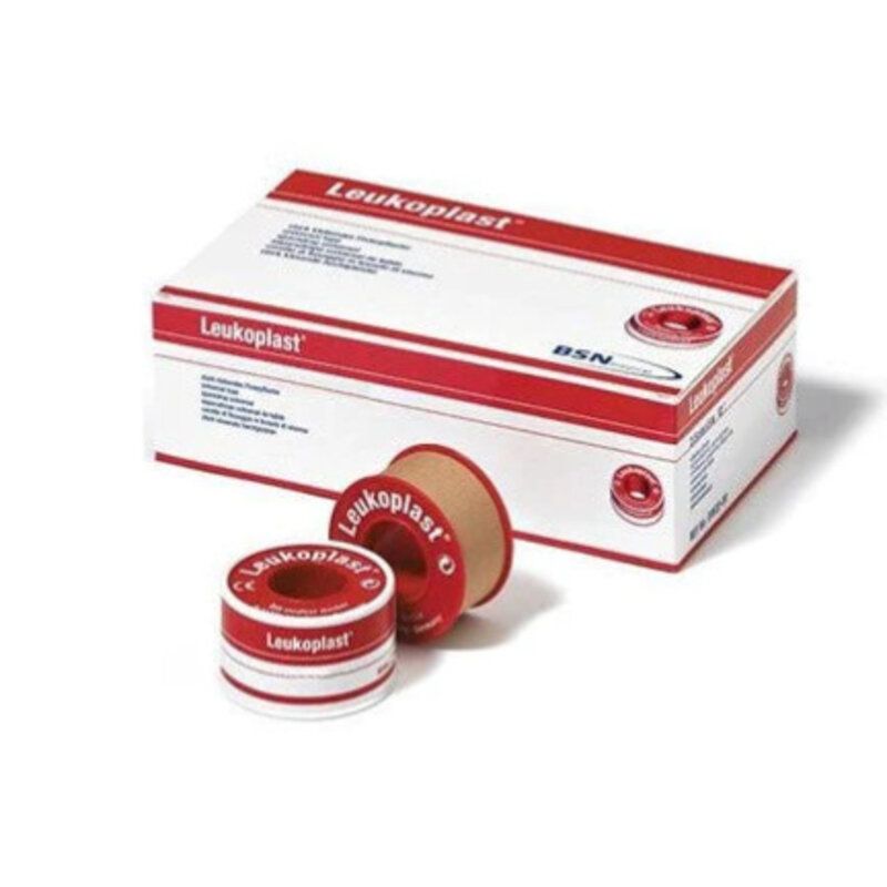 LeukoPLAST Textiel hechtpleister - diverse maten (doos) - 5m x 1,25 per 24 stuks