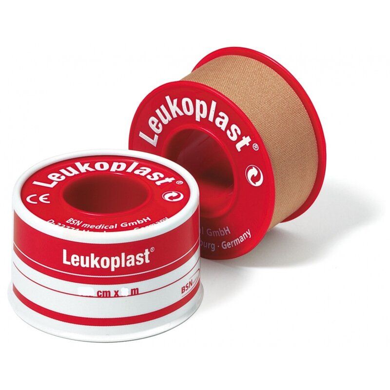 LeukoPLAST Textiel hechtpleister - diverse maten (per stuk) - 5 m. x 1,25 cm.