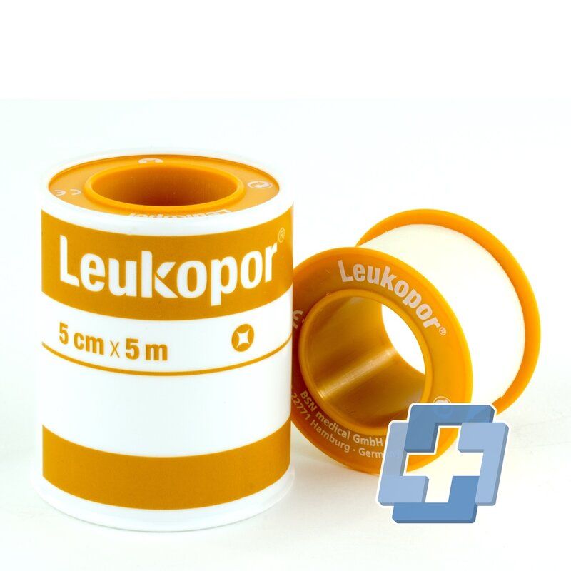LeukoPOR hechtpleister - diverse maten (per stuk) - 9,2 m. x 1,25 cm.