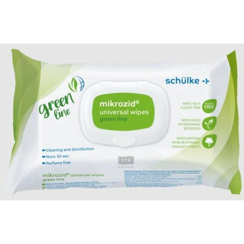 Mikrozid universal wipes green line (114 stuks)