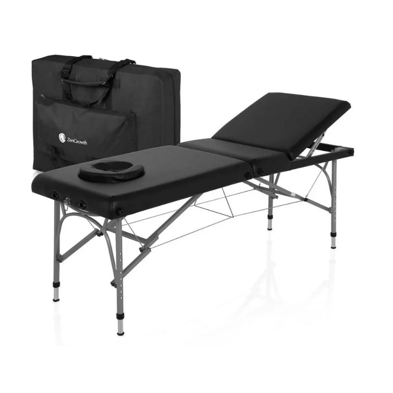 Opklapbare Massagebank - 3-Delig - Zwart