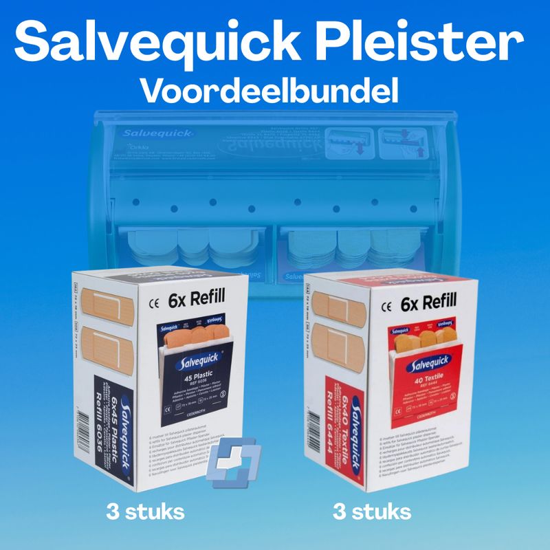 Salvequick Pleisterdispenser Navulset Kunststof + Textiel