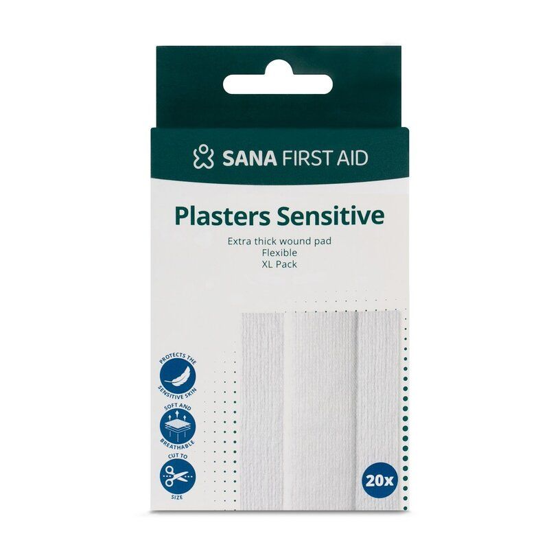 Sana First Aid Wondpleister Sensitive 10 x 6 cm (20 strips)