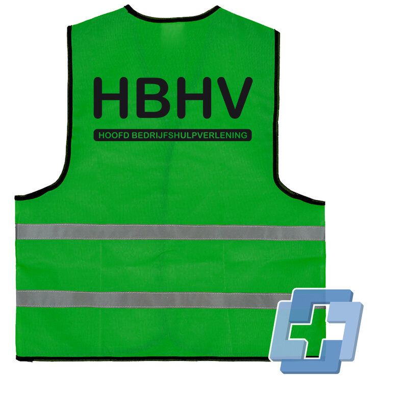 Veiligheidsvest groen diverse teksten beschikbaar - HBHV (Hoofd BHV)
