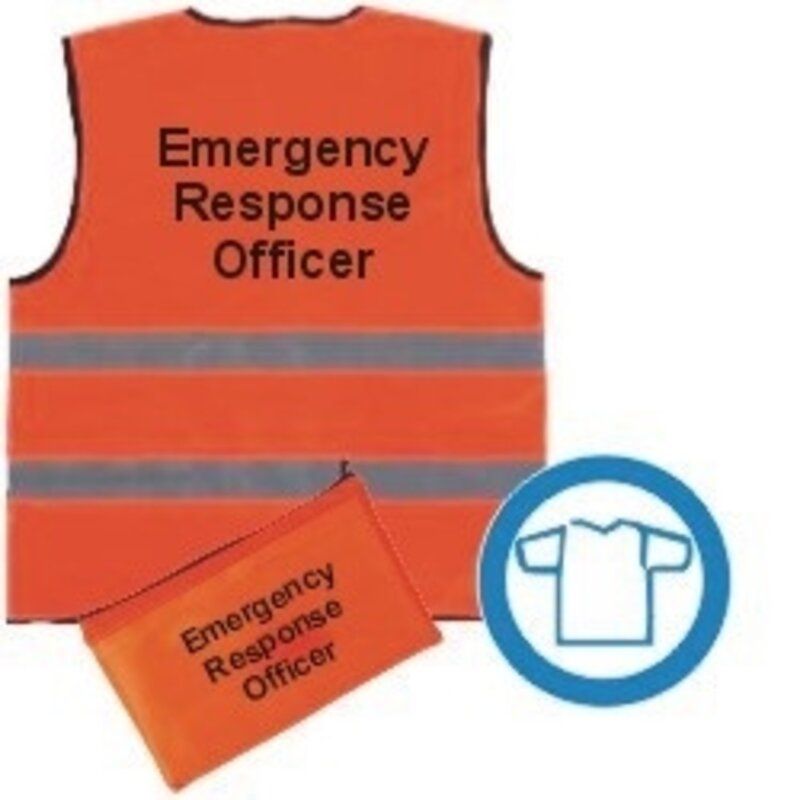Veiligheidsvest opdruk oranje inclusief tasje - diverse teksten beschikbaar - Emergency response officer