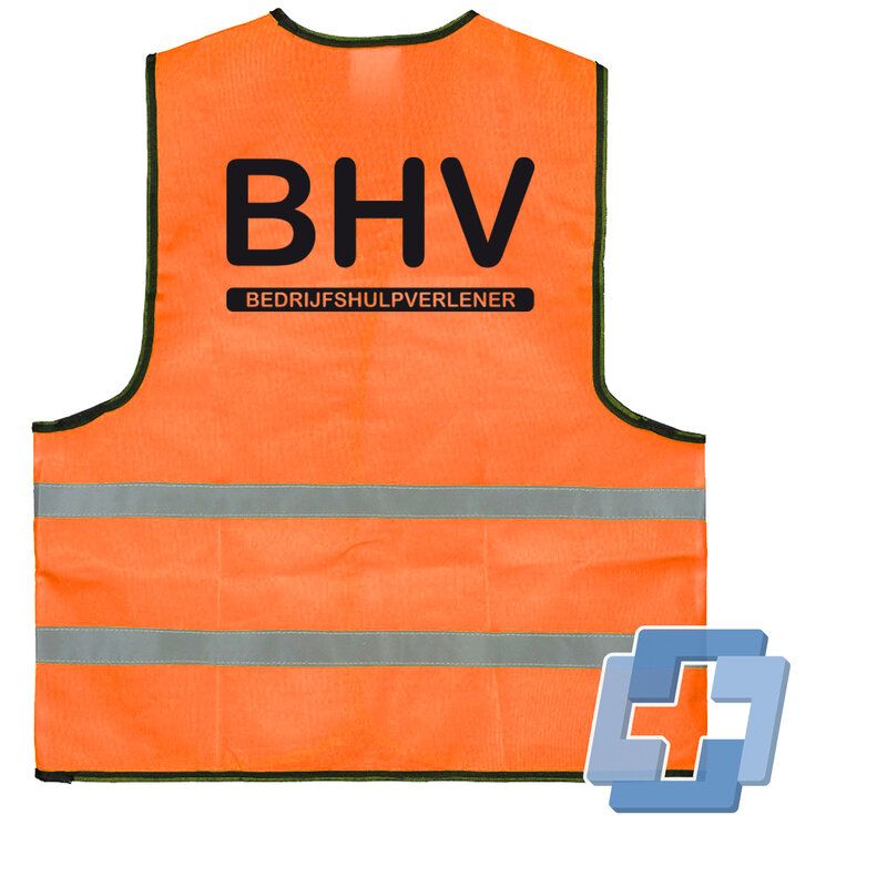 Veiligheidsvest oranje diverse teksten beschikbaar - BHV