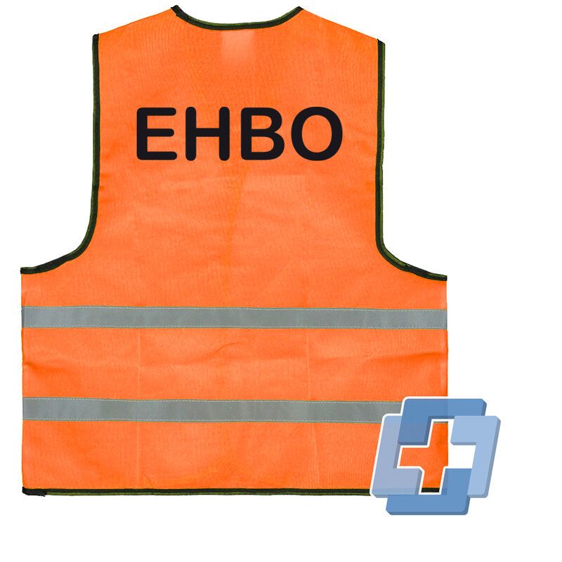 Veiligheidsvest oranje diverse teksten beschikbaar - EHBO