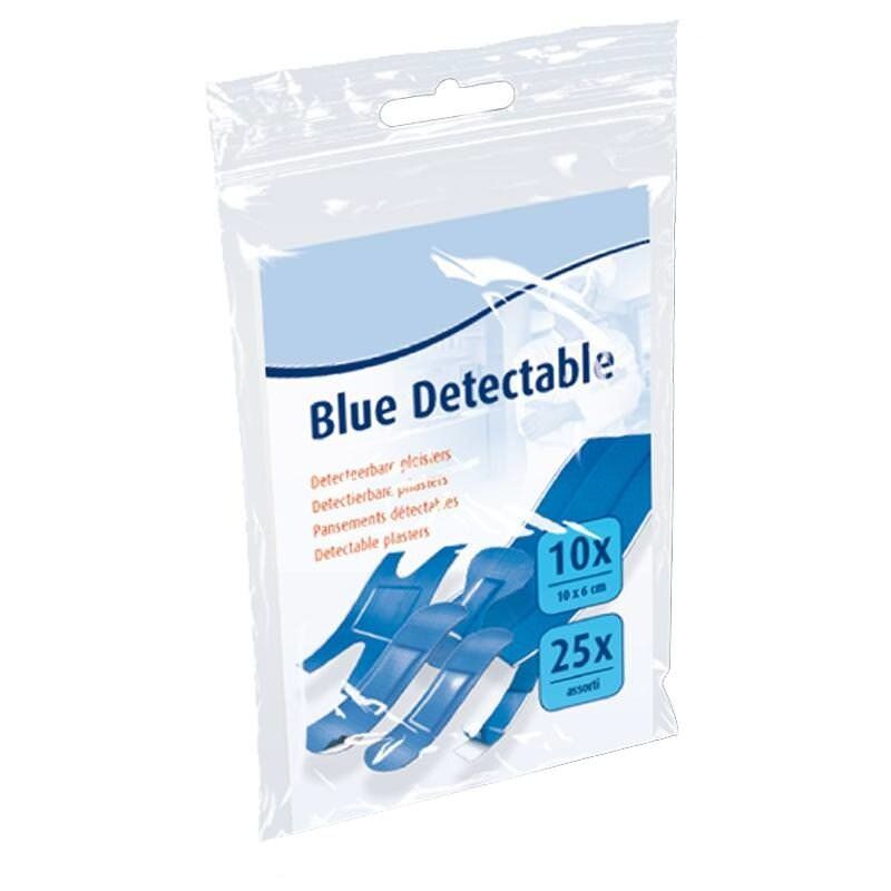 Waterbestendige blauwe pleisters HACCP PE (35 stuks)