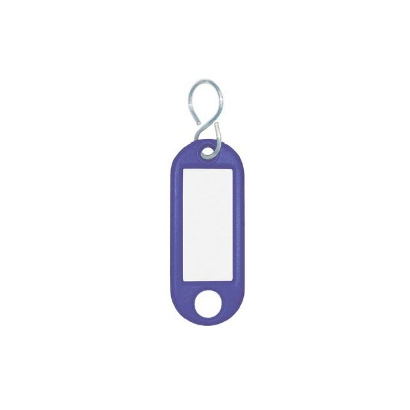 Wedo Sleutellabel - 14x38mm Diverse kleuren (10 Stuks) - Blauw