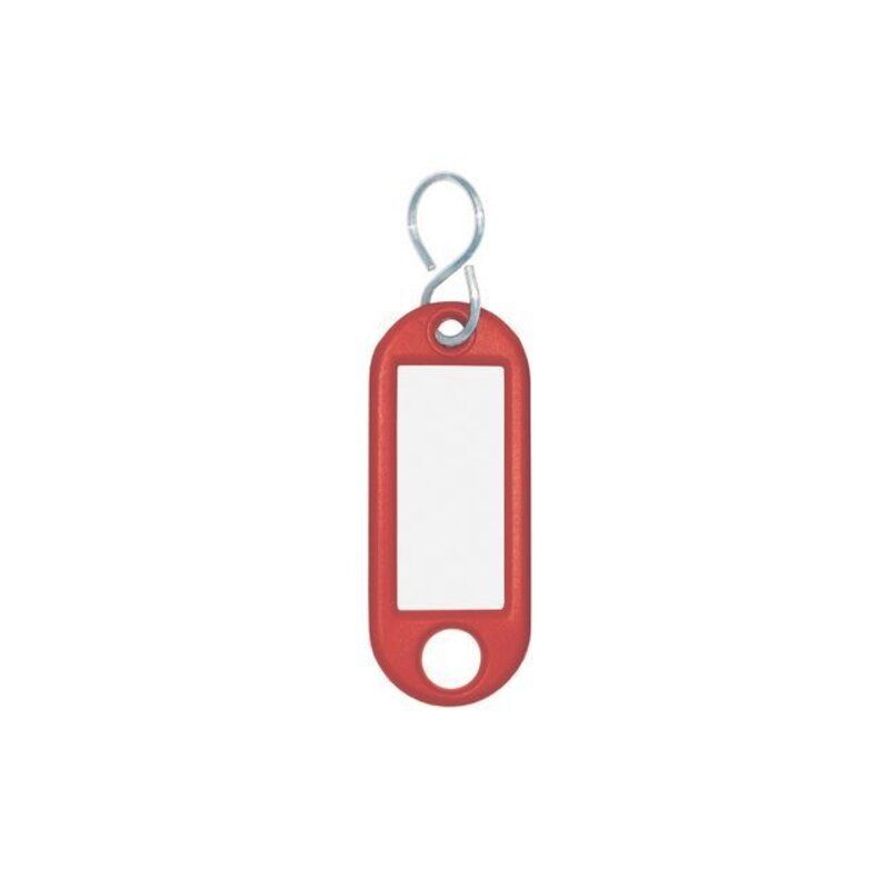 Wedo Sleutellabel - 14x38mm Diverse kleuren (10 Stuks) - Rood